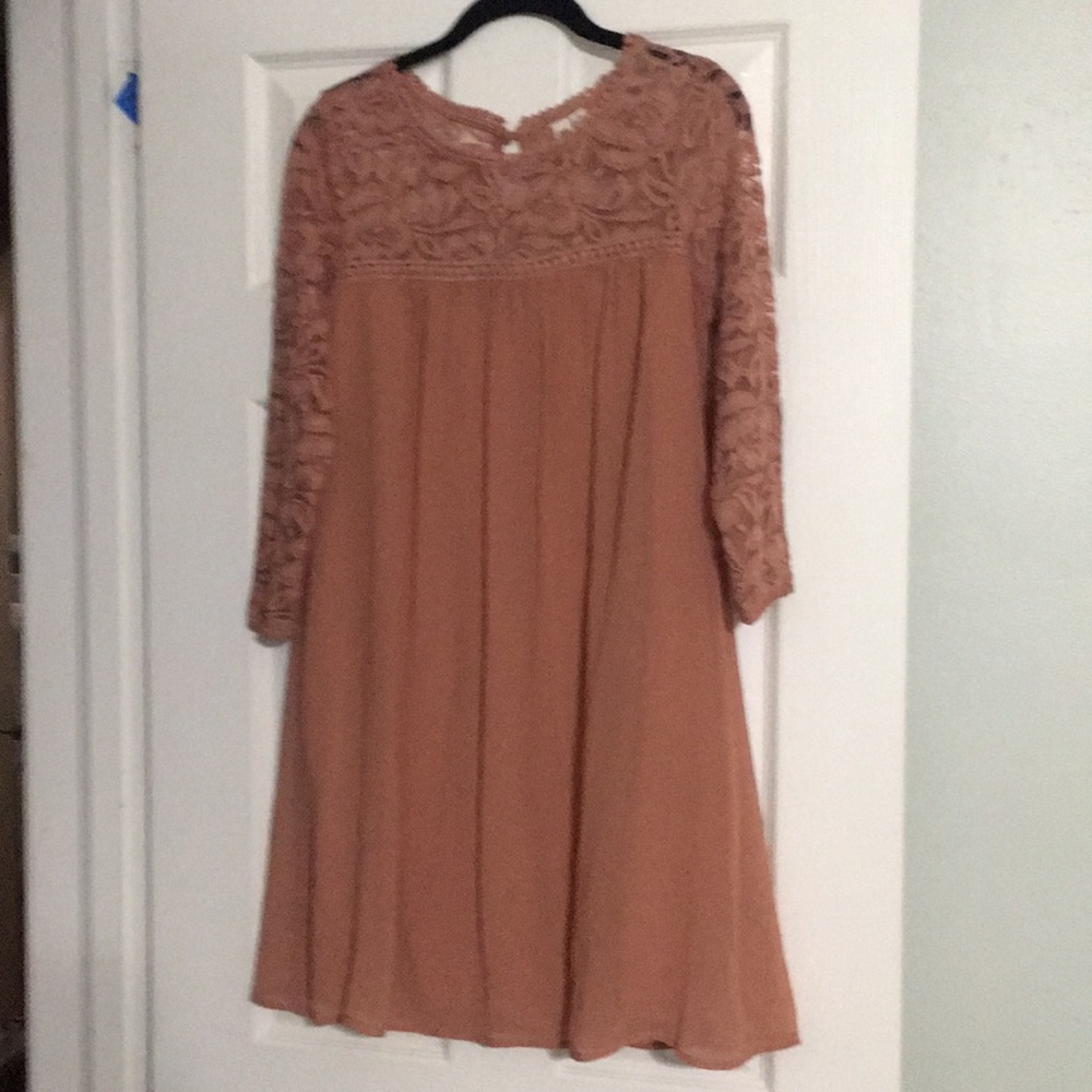 Rosy Pink 3/4 sleeve dress!!